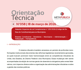 Imagem da notícia ORIENTAÇÃO TÉCNICA Nº 58 - 18 de março de 2026